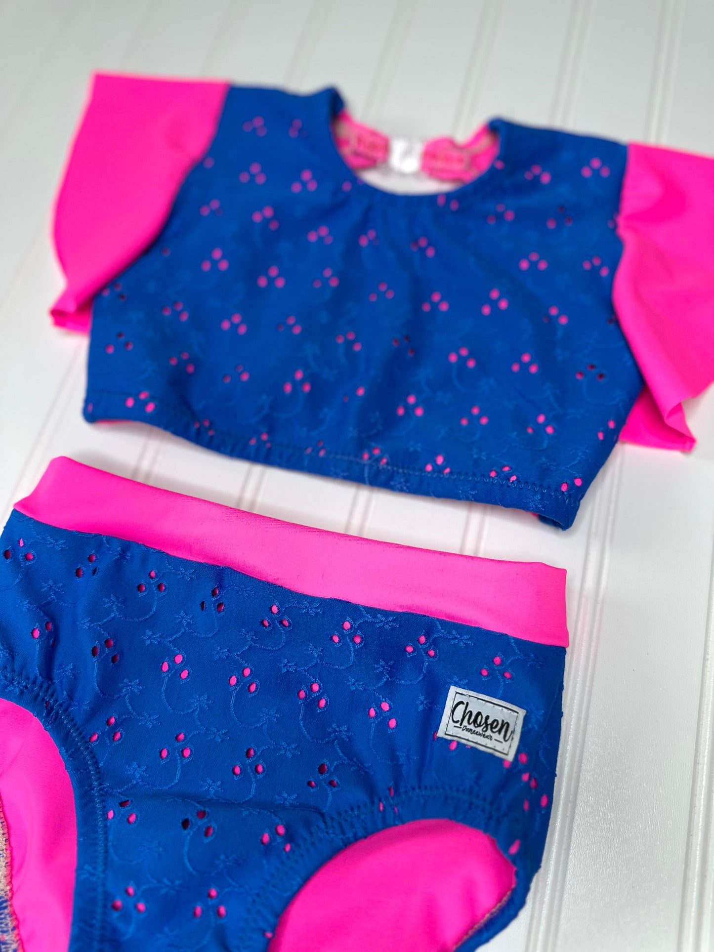 Royal Blue & Neon Pink Dance Set