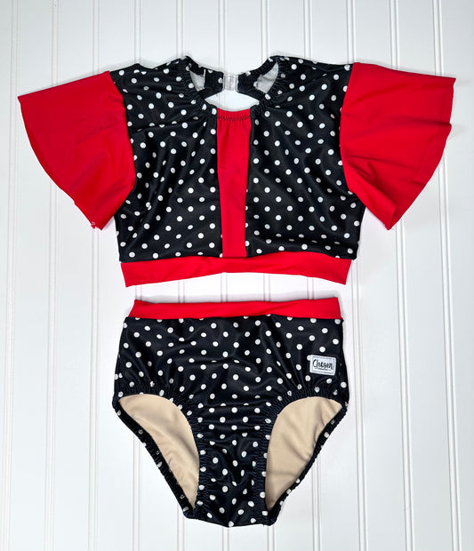 Black & Red Polka Dot Party Dance Set